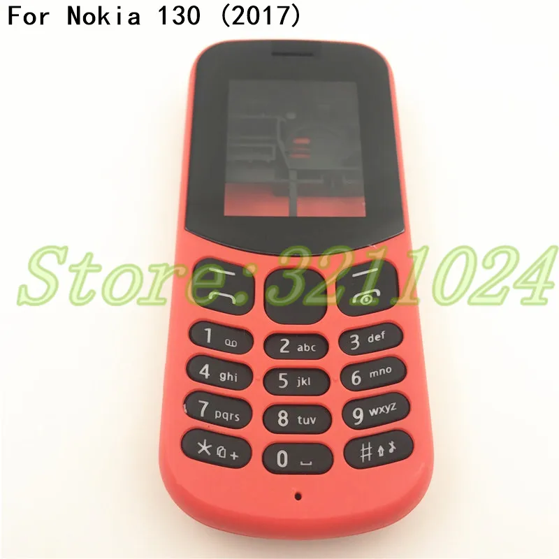

For Nokia 130 2017 New Full Complete Mobile Phone Housing Cover Case With English Keypad+Logo
