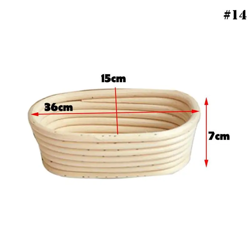 Различные расстойки доказательство корзина ферментации ротанга корзина страна хлеб тесто Brotform расстойки доказательство корзины CHW0949 - Цвет: oval 36X15X7cm