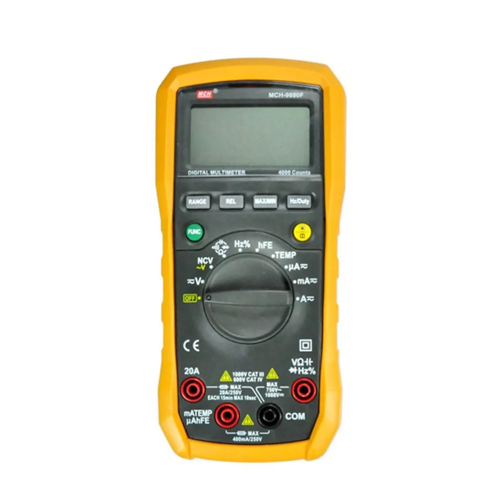 

Professional MCH9880F Automatic Ranging Digital Multimeter AC DC Voltage Current Detector Portable Digital Multimeter