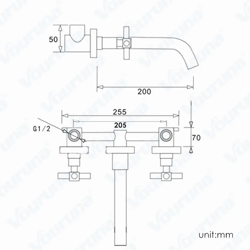 Antique Brass Wall Mounted Basin Faucets (3)