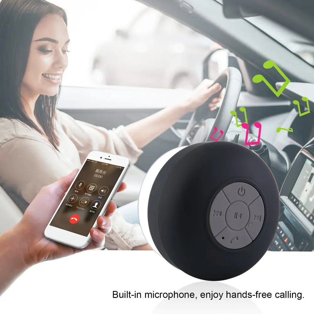 Дешевый Портативный водостойкий Bluetooth динамик беспроводной автомобильный Громкая связь получить звонки, музыка всасывающий Микрофон компактный д...