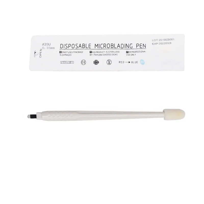 

Eyebrow Microblading Disposable Pen Eyebrow Tattoo Manual Pen Microblading Supplies Permanent Makeup 12 Slant Needles Blades Di