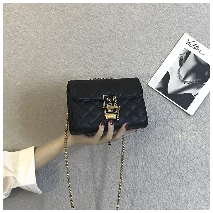 Fashion Chain PU Leather Women Shoulder Bags Solid Lock Messenger Crossbody Bag Small Ladies Handbags Fashion Chain PU Leather Women Shoulder Bags Solid Lock Messenger Crossbody Bag Small Ladies Handbags