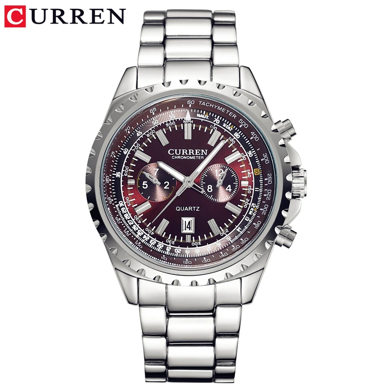 

CURREN Hot Fashion Creative Watches Mens Business Full Steel Wrist Watch Men's Clock Sport Quartz Male Watch Montre Homme