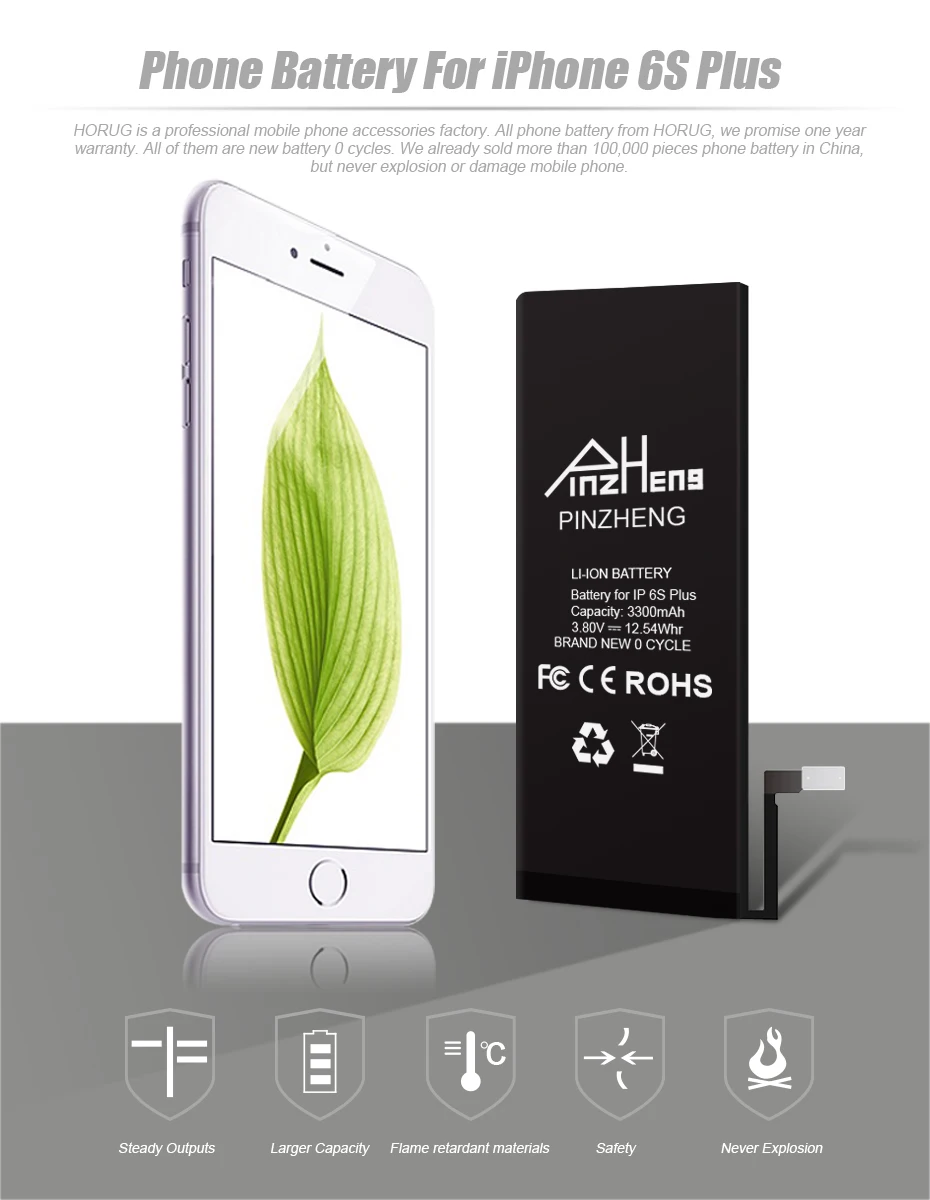 2018 NEW PINGZHENG Original Mobile Phone Battery For iPhone 6 Battery Real 2100mAh High Capacity Replacement Phone Batteries (2)