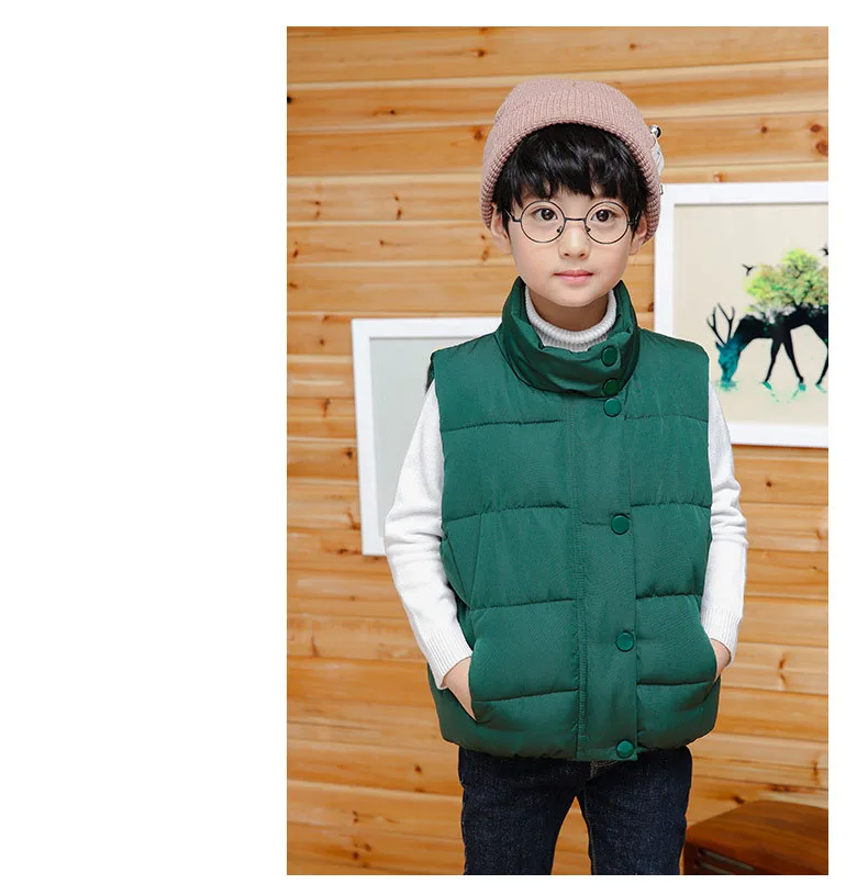 little big girls vest winter autumn padded teenage boys vests and waistcoats kids black green pink teenagers children clothing (32)