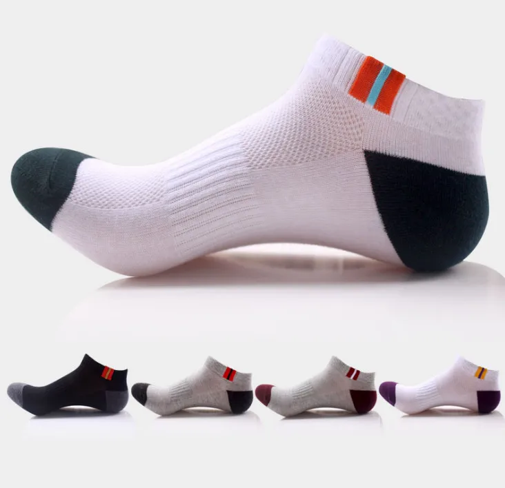 (10 pair/lot) Men's short boat socks brand high quality polyester