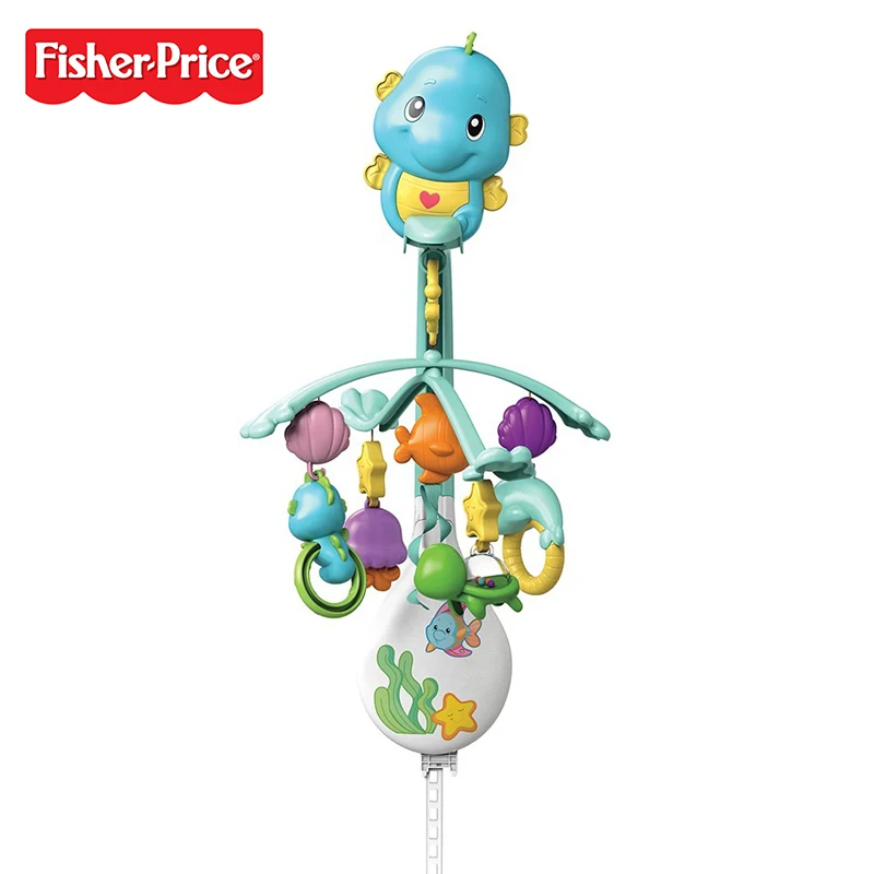 Fisher Price Детский Комплект постельного белья Забавный музыкальный мобильный животное кровать колокольчик мобильный Fundo do Mar Verde кларо DFP12 детские игрушки для сна