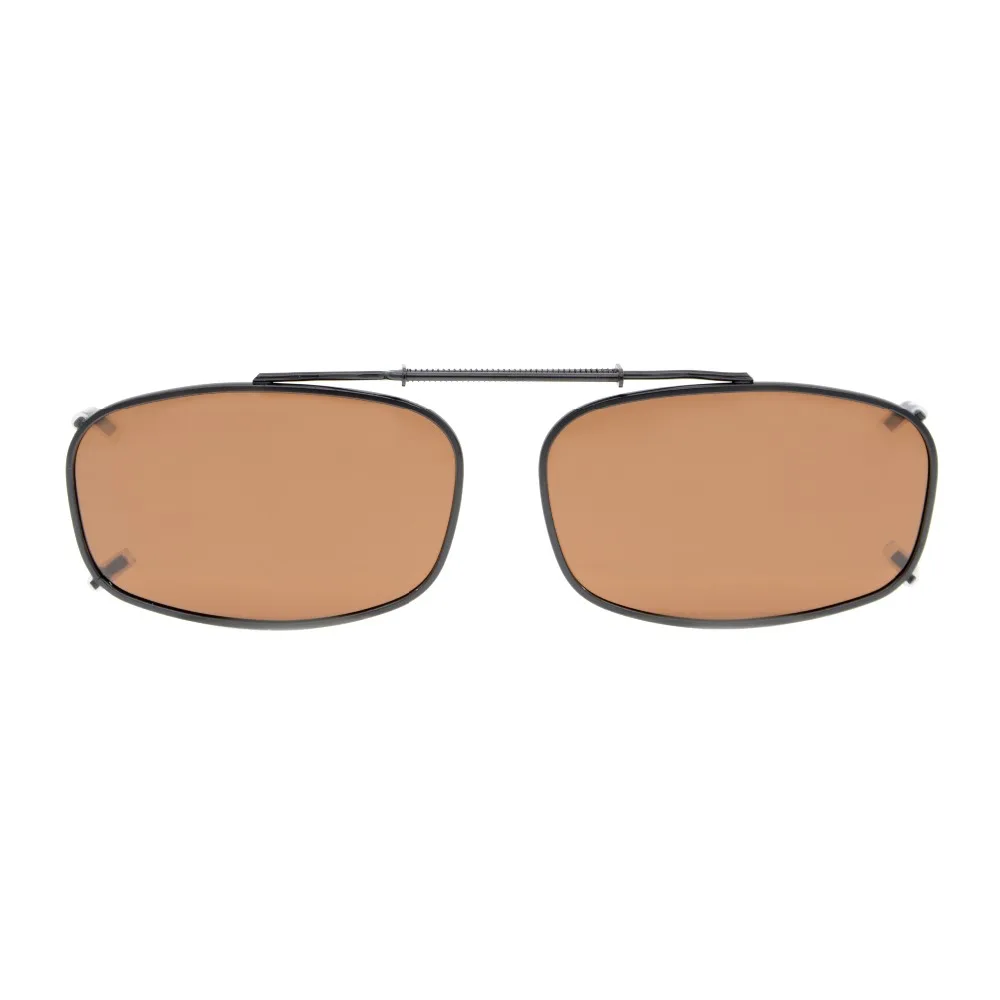 C62 Eyekepper Metal Frame Rim Polarized Lens Clip On Sunglasses 52*32MM