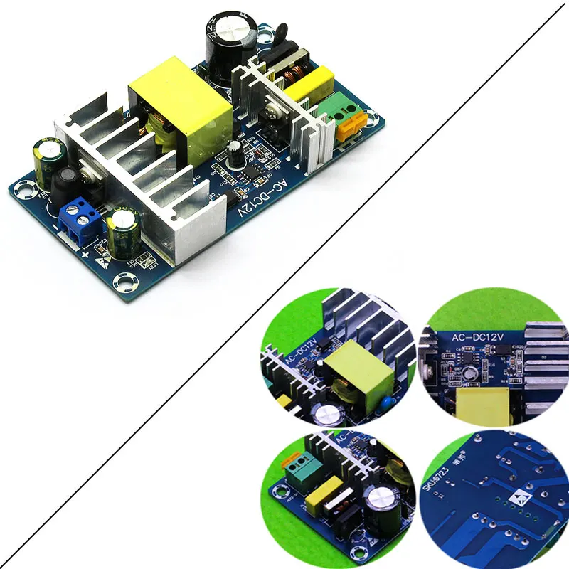 100 Вт 6A-8A стабильный с переключателями высокой мощности блок питания AC 110V 220V к DC 12V трансформатор питания понижающий регулятор напряжения