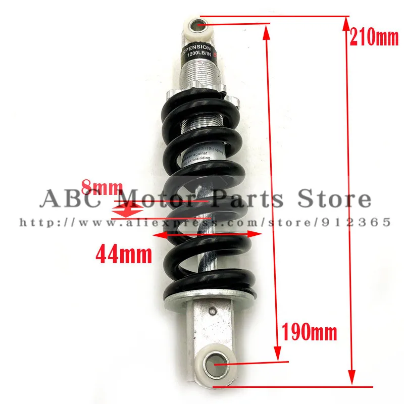 Задний амортизатор 125 мм 150 мм 190 мм 1200LB Подвеска для газового скутера Электрический велосипед Minimoto Dirt Bike ATV Quad Мини карманный велосипед
