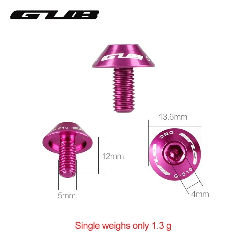 2 шт./партия GUB M5* 12 мм алюминиевая велосипедная бутылка для воды крепежные болты зонтик тип велосипедная бутылка для воды кронштейн винты рейки