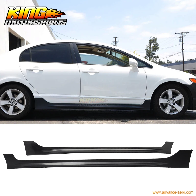 Подходит для 06-11 Honda Civic 4Dr Sedan кружка RR Тип PU боковые юбки Кузов Набор спойлер глобальная по всему миру