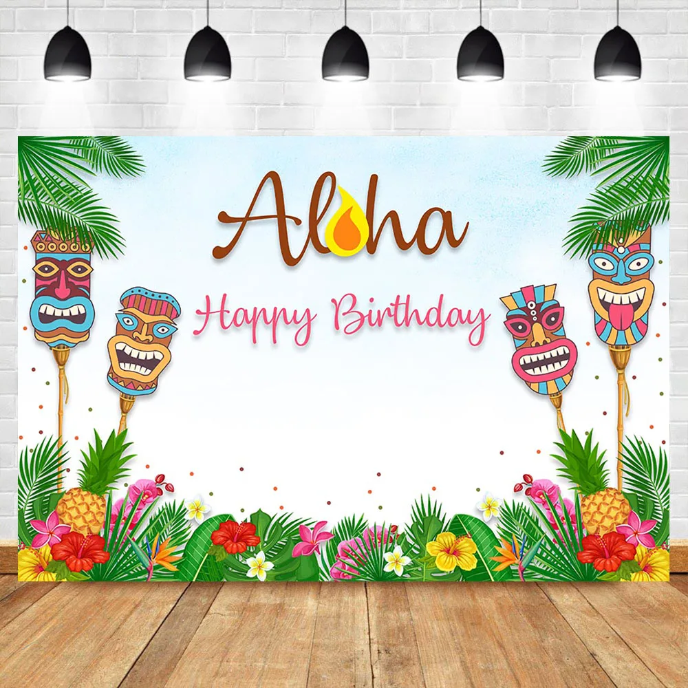 

NeoBack Summer Flower Leveas Birthday Party Photography Backdrop Mysterious Mask Lawn Photography Backdrops Studio Shoots