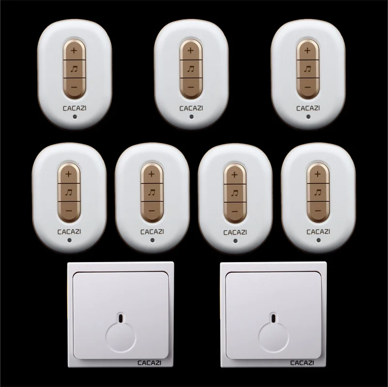 

Free shipping! 2 transmitter + 7 Receiver New Wireless Doorbell With Remote Control Musical 48Tunes Digtal doorchime D9918 -2+7