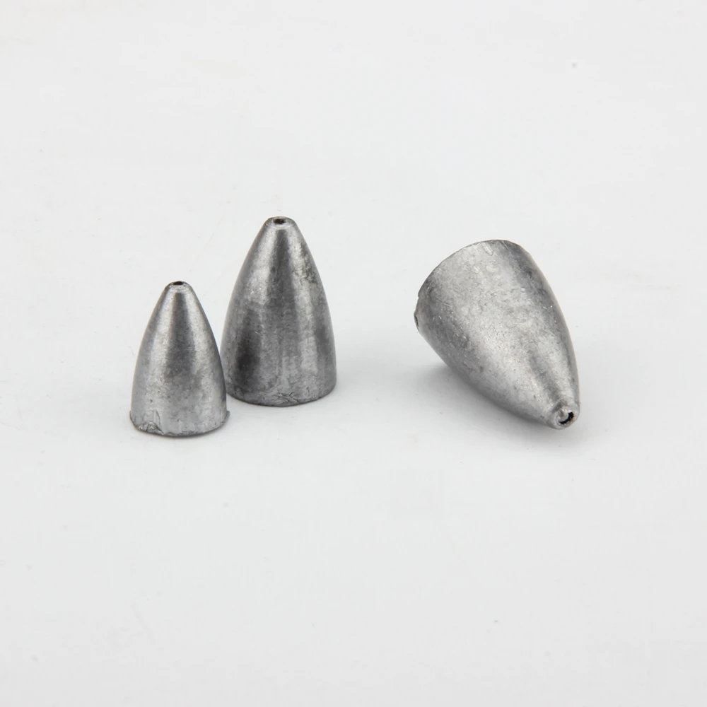 ROSEWOOD 8pcsLot Lead Bait Bullet Weights 3g6g9g Sinker Jig Head Worm Soft Bait Texas-Rigging Fishing Tackle  (9)