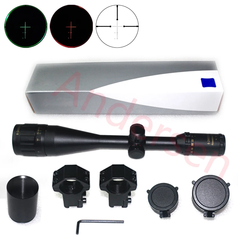 Hot New 6-24X50 AOMC Hunting Riflescope illuminated Tactical Optical Sight Rifle Scope For shooting