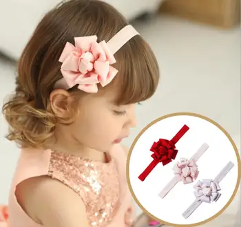 

3PCs per Set 3Colors Baby Girls Flower Headbands Handmade Faux Silk Flower Hairbands Girl Hair Accessories