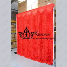 Red Color 3M*3M Ice Silk Wedding Backdrop DecorationBackground For Wedding