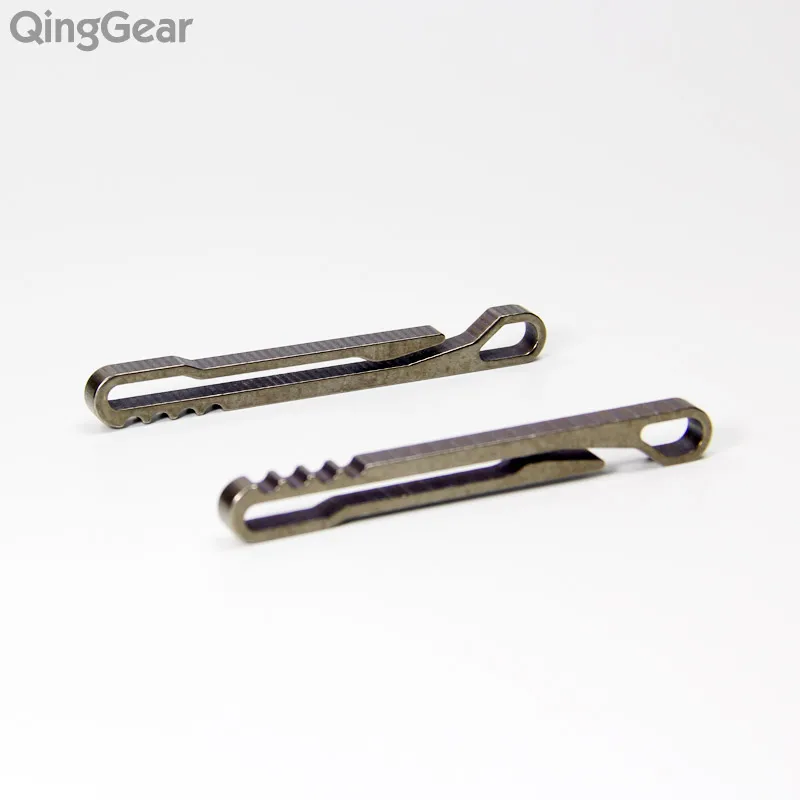 8 шт. QingGear HangClip титановый держатель для ключей карманные зажимы петля светильник простой крепкий твердый ключ инструмент EDC дорожные наборы