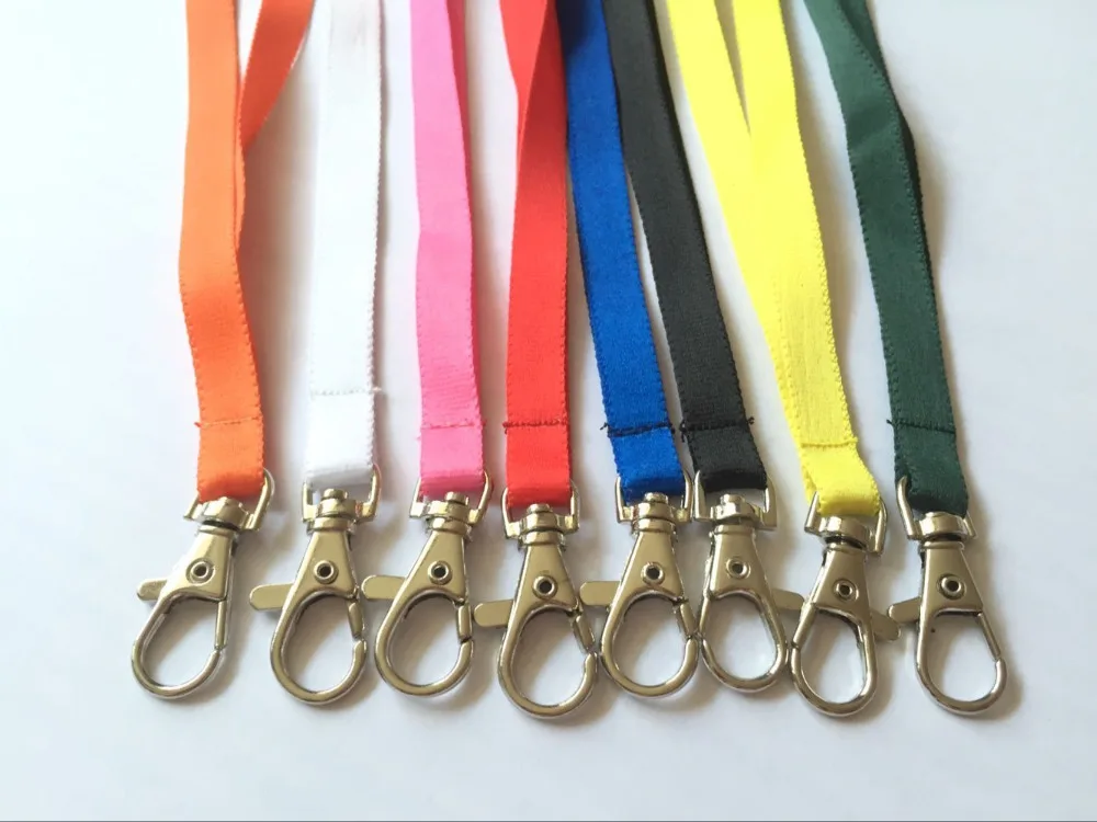 

Free Shipping Assorted Color Plain Polyester Breakaway Neck Lanyard For ID Name Badge Holder Key Holder 1pcs