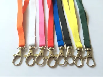 

Free Shipping Assorted Color Plain Polyester Breakaway Neck Lanyard For ID Name Badge Holder Key Holder 1pcs