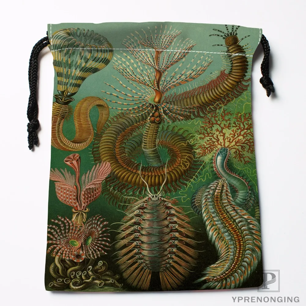 Изготовленные на заказ сумки Haeckel с морской раковиной на шнурке для путешествий, мини-сумка для плавания, походов, игрушек, размер 18x22 см#0412-04-24