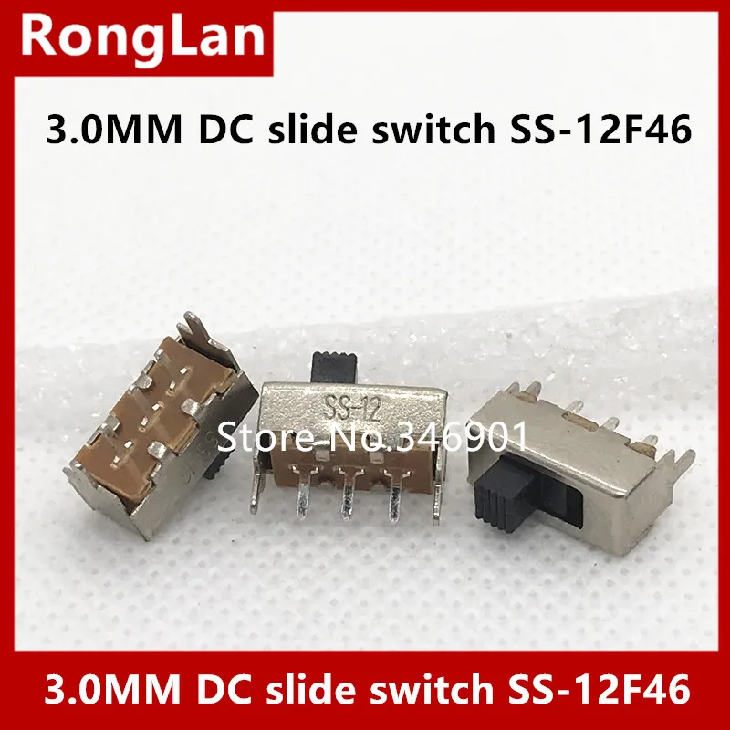 

[SA]3.0 spacing small toggle switch DC power slide switch SS-12F46---200pcs/lot