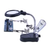 Lupa de soldadura con luz LED 3.5X-12X lente Clip auxiliar lupa de escritorio herramienta de reparación de soldadura de tercera mano ► Foto 3/6