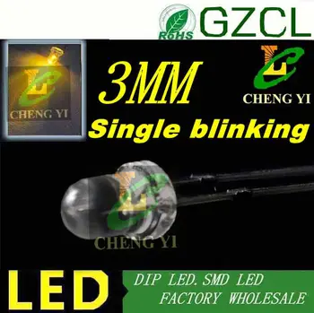 

Good quality Yellow color led diode 1.5Hz single blinking leds bead IC automatic flash led 1000PCS