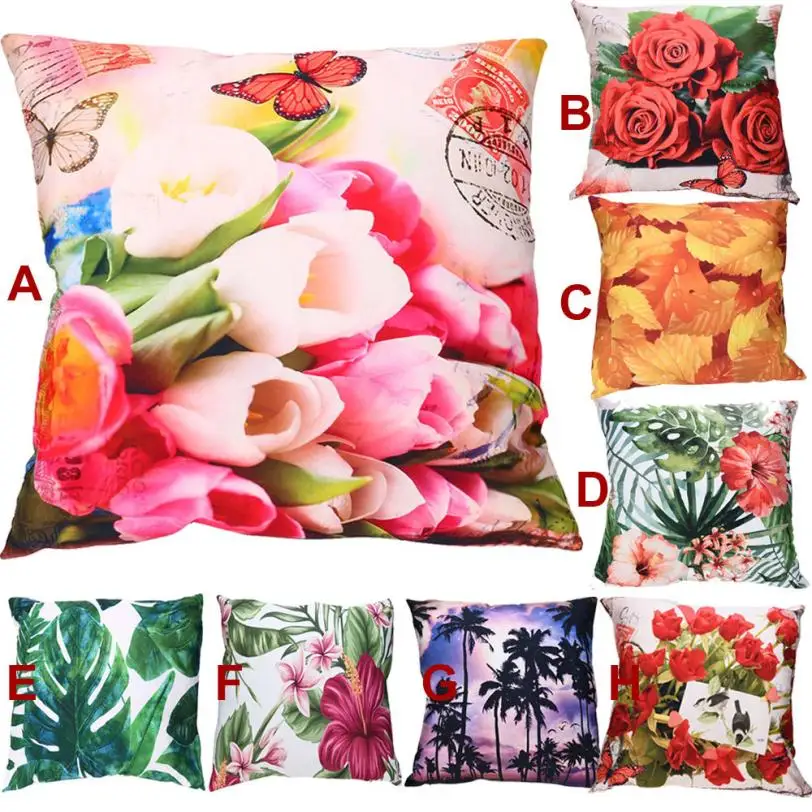 

2018 Pillow Case 45*45 Print Pillow Cases Polyester Sofa Car Cushion Cover Home Decor Free Shipping NEW DE25