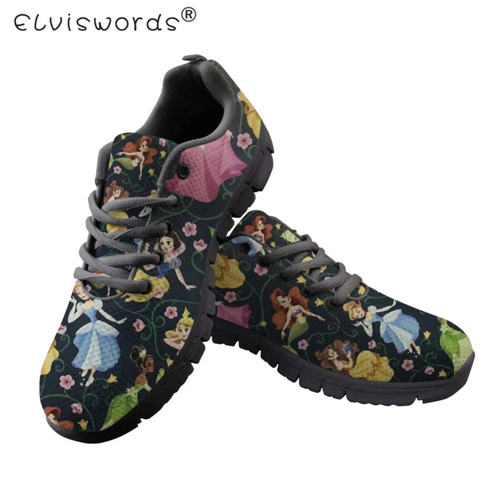 Baratos ELVISWORDS las mujeres planos de las mujeres Zapatos de princesa Zapatos niñas zapatillas de encaje cómodos Zapatos de enfermera Zapatos de Mujer Zapatos blanco y negro