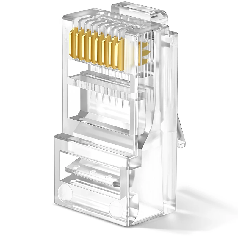 

100PCS rj45 connector Crystal Head Super Category 5 RJ45 Network Crystal Head 8P8C Computer Network Cable Connector Cat5e