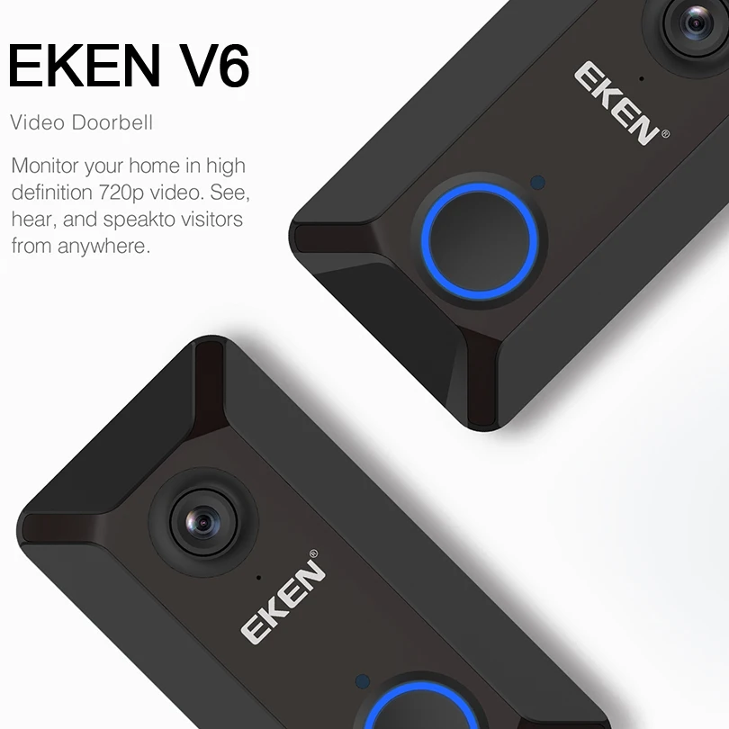 V6 Smart Wireless 720P wifi video Doorbell camera Cloud storage door bell cam waterproof home security house bell