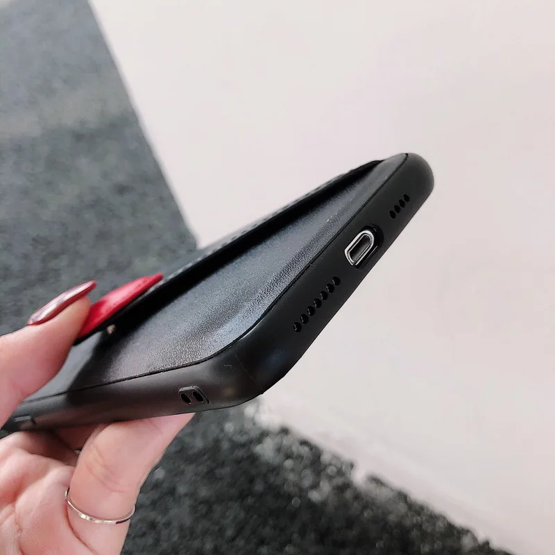 Милый чехол кошелек с сердечками для iPhone X XR XS Max 6 6S 7 8 Plus 10 Слоты кредитных карт