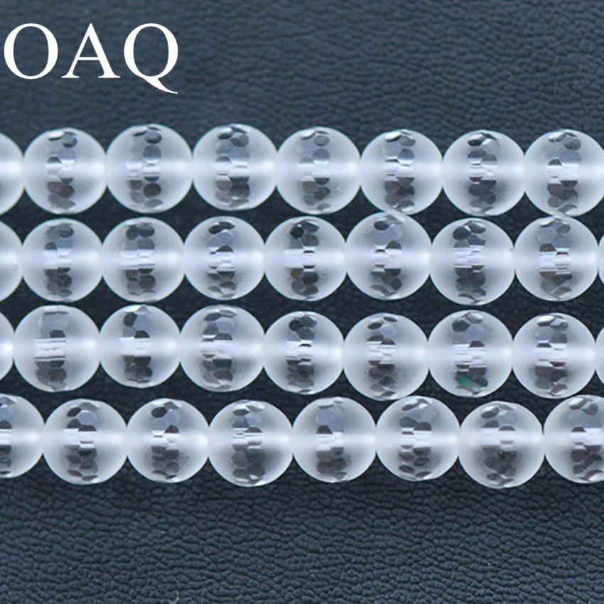 Buy White Crystal Beads For Jewelry Making Dull Polish