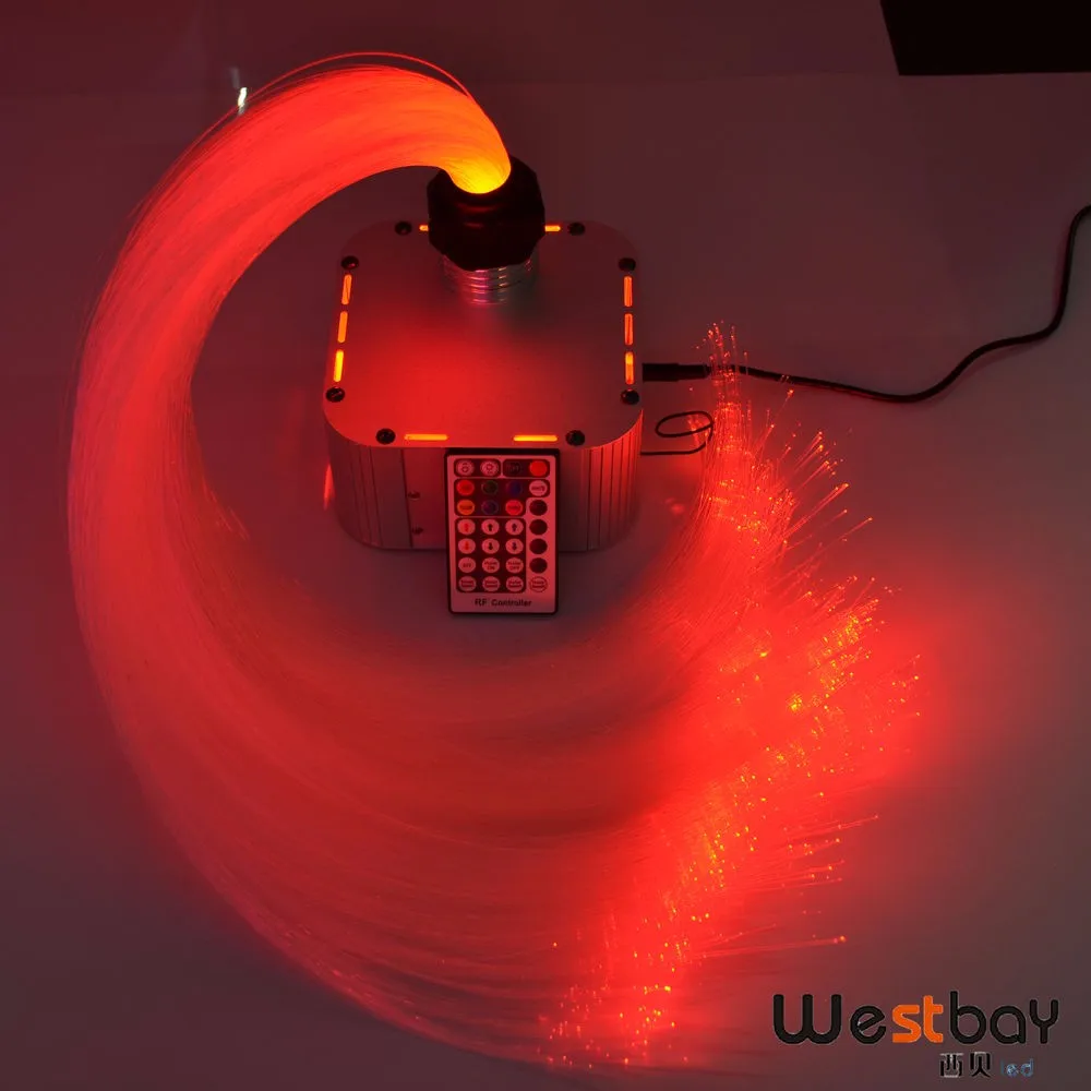 Westbay 32 Вт RGB 4-Скорость Мерцание светодиодный оптического волокна потолок звезды комплект светильник 250 м внутренний 2,5 мм черный PE оптического волокна+ 28key RF пульт дистанционного управления