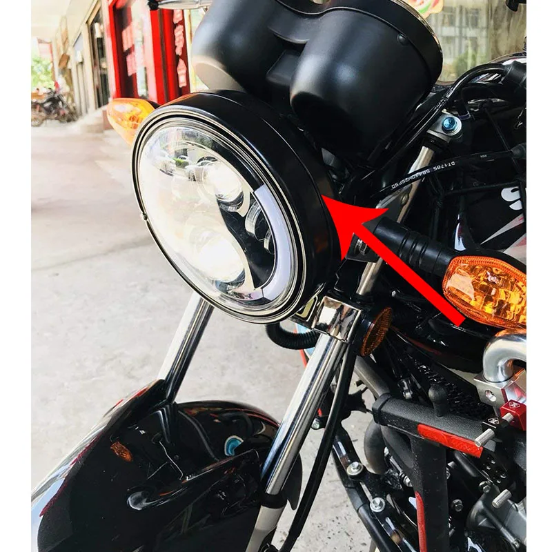 Круглый 7 ''кронштейн фар Монтажное кольцо для мотоцикла Harley 7-дюймовый передние фары корпус лопасти