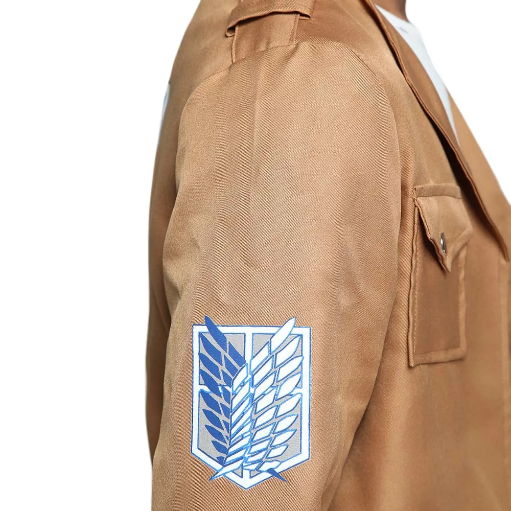 Атака на Титанов куртка Shingeki no Kyojin Косплей костюмы Recon Corps символ Крылья Свободы