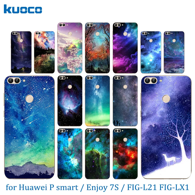 5 65 дюймов для Huawei P умный прозрачный мягкий TPU Enjoy 7S FIG-L21 FIG-LX1 LX2 LX3 звездное небо