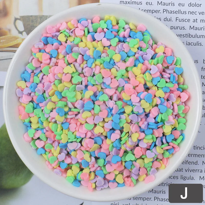 20g Fake Sprinkles for Slime accessories Clay Filler DIY Fluffy slime Supplies chocolate Cake Dessert Mud Toys 17