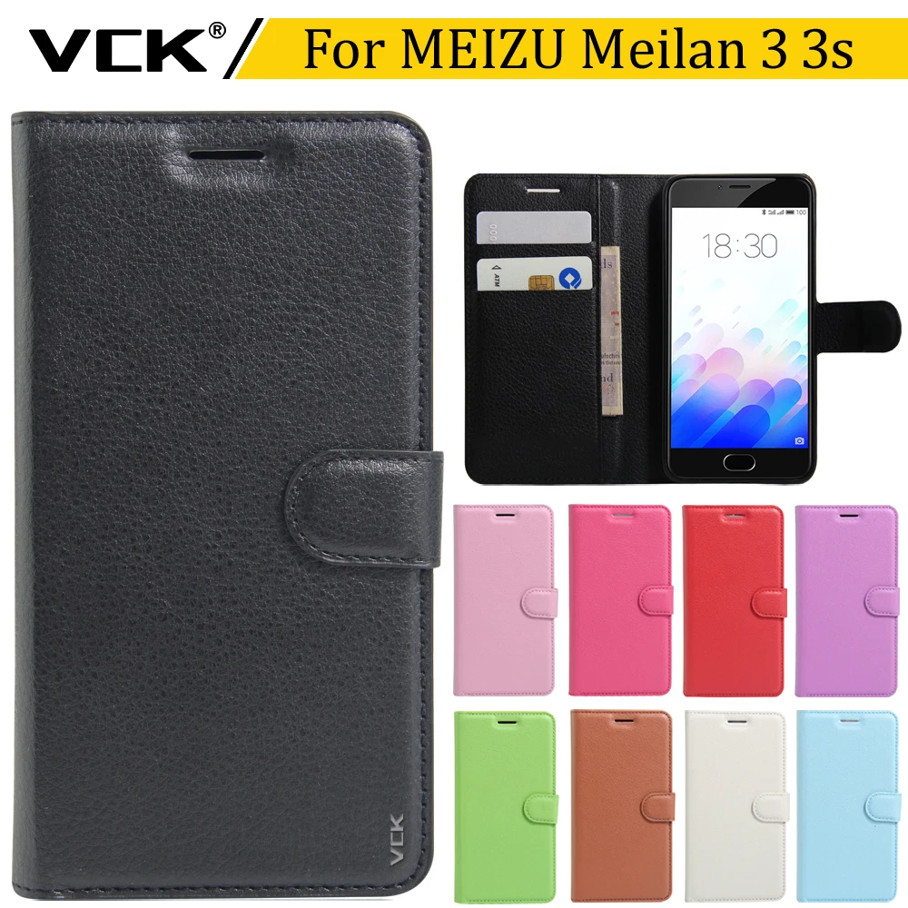 VCK для MEIZU Meilan 3 S M3S 5 0 дюйма Бумажник Кредитная карта Книга Стиль Флип Стенд
