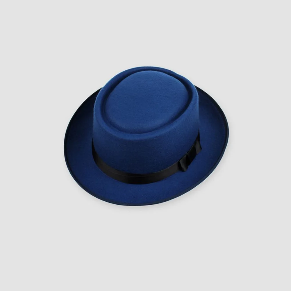Унисекс Классическая фетровая шляпа-пирожок, фетровый, Джазовый головной убор для джентльмена, фетровая шляпа для женщин и мужчин
