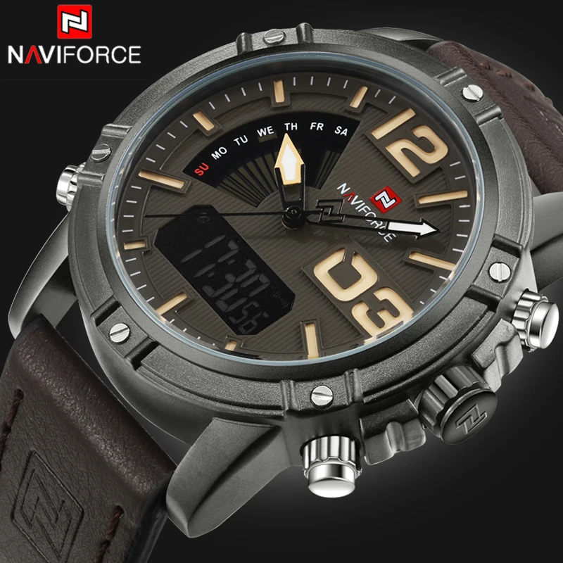 NAVIFORCE Brand Watches Men watch Fashion Casual Sport Men Waterproof Leather Quartz Watch Man military Clock Relogio Masculino NAVIFORCE Brand Watches Men watch Fashion Casual Sport Men Waterproof Leather Quartz Watch Man military Clock Relogio Masculino