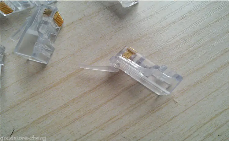 100PCS/LOT AMP High Quality Crystal CAT6 RJ45 Plug Connector Network Connector