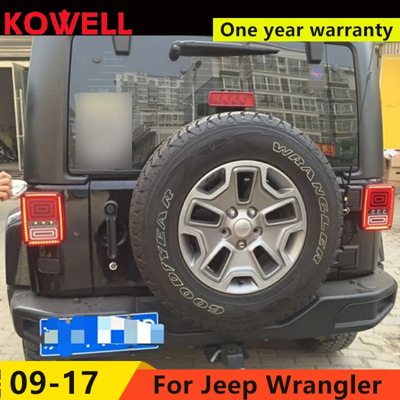 Kowell стайлинга автомобилей 2008 2009 2010- для Wrangler задние фонари светодиодные задние фонари заднего светодиодные лампы ДРЛ+ тормоз+ Парк+ стоп-сигнала лампы