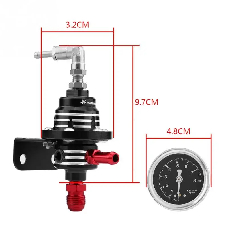 Регулируемый Алюминиевый автомобильный 0-160 PSI регулятор давления топлива Комплект ж/масляный манометр Универсальный Автозапчасти