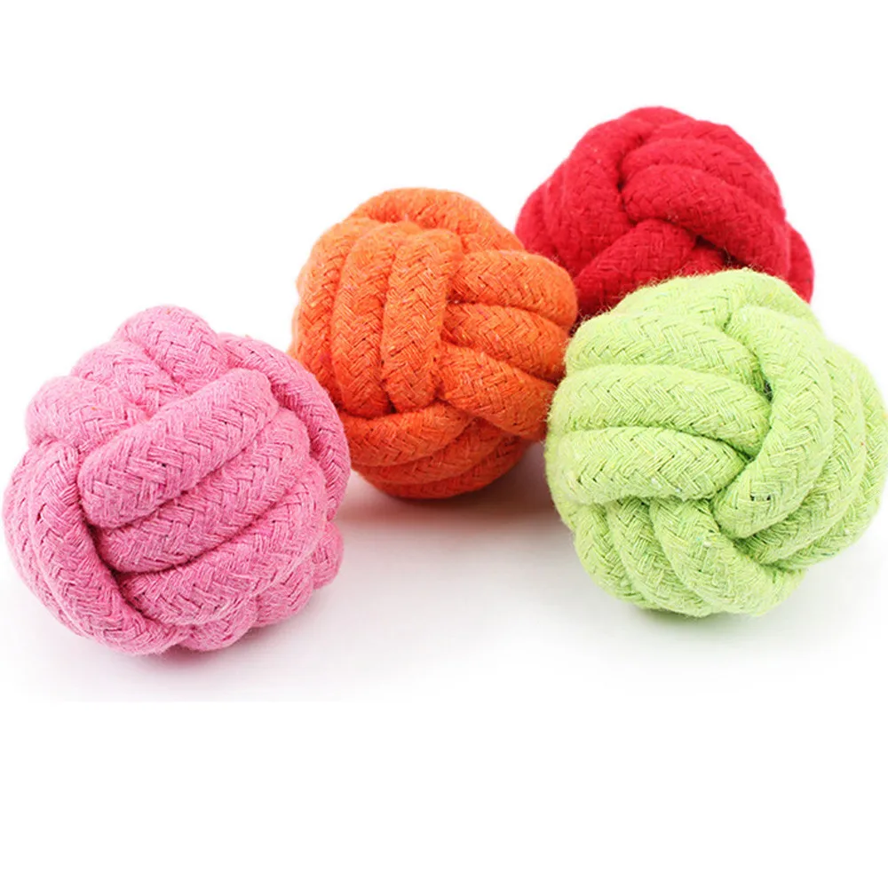 

dog toys Pets Rope Ball Toy Biting Ball Colorful Squeak Toy Dog Toy Ball Products honden speelgoed jouet chien zabawki dla psa