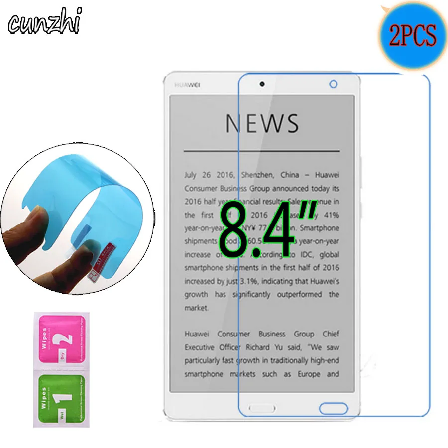 

2PCS Clear Soft TPU Nano-coated Screen Protector Protective Film For Huawei Mediapad M3 8.4 BTV-DL09 BTV-W09 8.4inch Tablet
