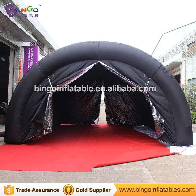  6X4.5X3.5 Meters Black color inflatable tunnel tent hot sale customized blow up tent tunnel for eve